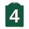Signmission Designer Series Sign-Sign W/ Number 4, Green & White Aluminum Sign, 18" x 24", GW-1824-22895 A-DES-GW-1824-22895 - alternate 1